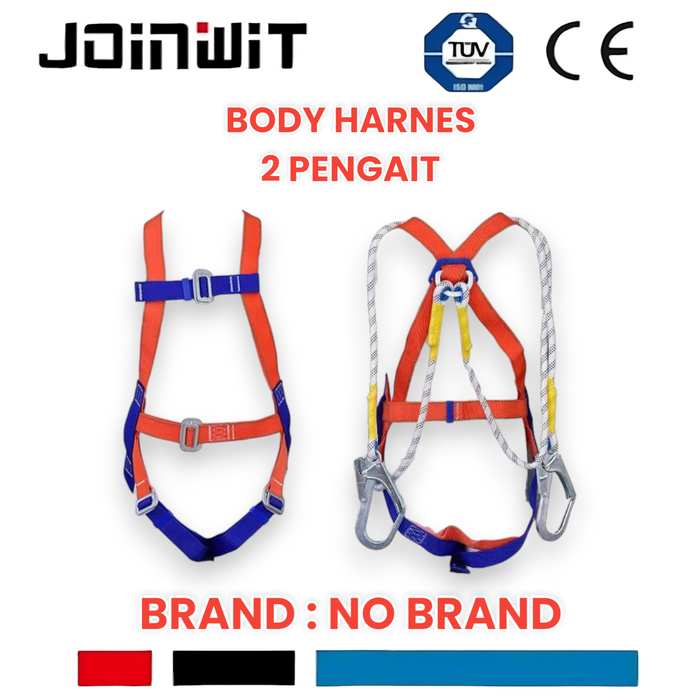 Gambar ALAT PENGAMAN/safety harnes body/ hernes/harness-DOUBLE HOOK dari Joinwit Kota Administrasi Jakarta Utara Tokopedia