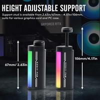 Gambar EZDIY FAB Stand Graphics Card Holder support Stand Adjustable Height with KNOT Type I GPU Holder - ARGB Black  dari Duta Mandiri Infokom Kota Administrasi Jakarta Pusat 3 Tokopedia