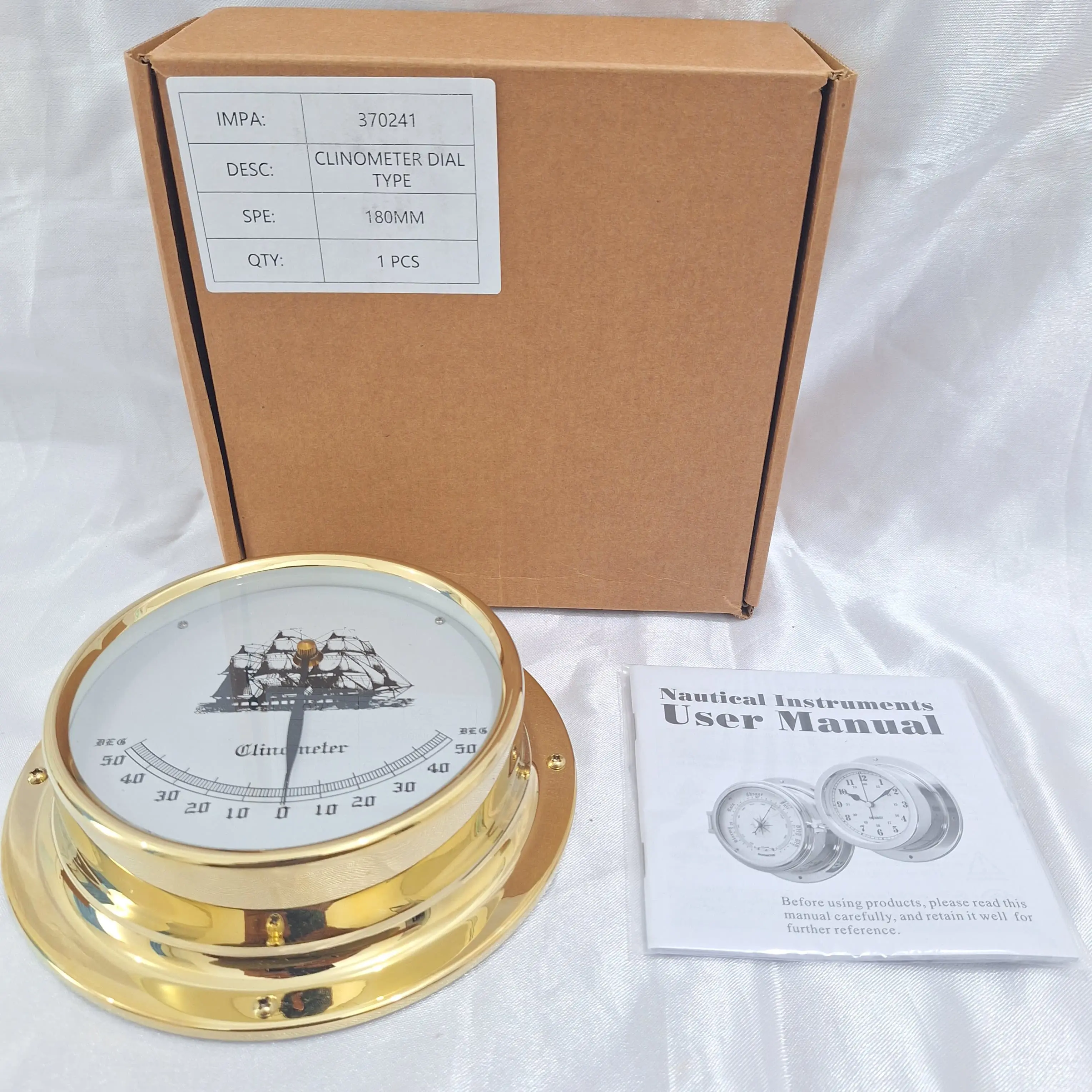 Clinometer Brass base 180mm