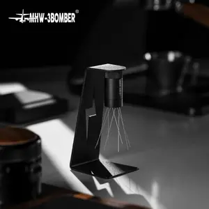 MHW-3BOMBER - 2.0 New Upgrade Lightning Needle Distribution Tool - With Stand Black Espresso Lightning Needle Distributor WDT tool jarum distributor kopi coffee tamper distributor stainless steel 304 distribusi kopi magnetic stand MHW-3 Bomber asli ori