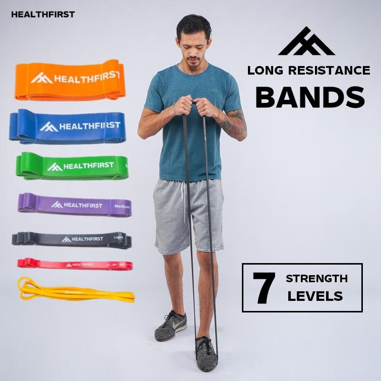 Long Resistance Band HealthFirst | Premium Latex | Karet Fitness & Gym 0