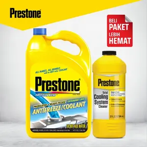 Prestone [BUNDLE] Ready To Use Blue Biru 3,78 L+ Flush Cleaner 650ml
