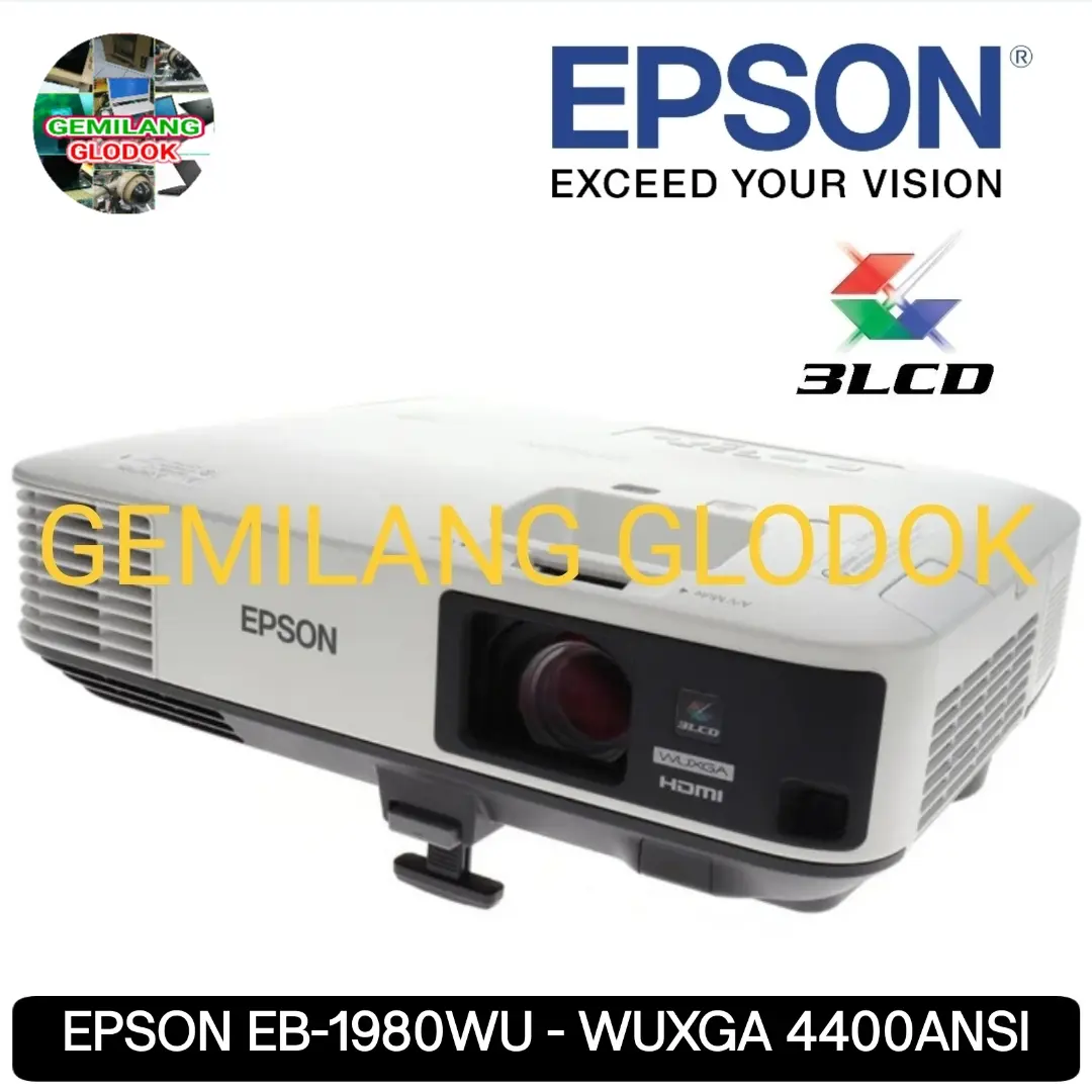 PROYEKTOR EPSON EB-1980WU / EPSON EB 1980WU 4400 ANSI LUMENS 3LCD PROJECTOR WUXGA DUAL HDMI - READY