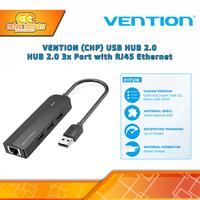 Gambar VENTION USB HUB 2.0 3x Port with RJ45 Ethernet - CHP dari Techno Computer Bali Kota Denpasar 1 Tokopedia
