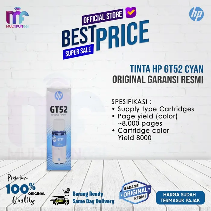 Gambar Tinta HP GT52 Cyan, Magenta, Yellow - For GT 5810 5820 Original GT-52 - Biru dari Multifungsi Online Kota Administrasi Jakarta Pusat 5 Tokopedia