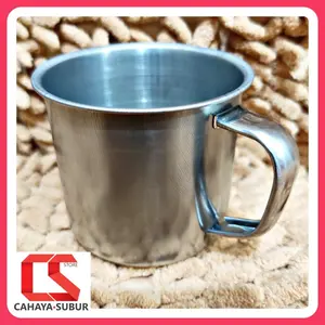 Cangkir Mug Stainless Steel 7cm Gelas Mini