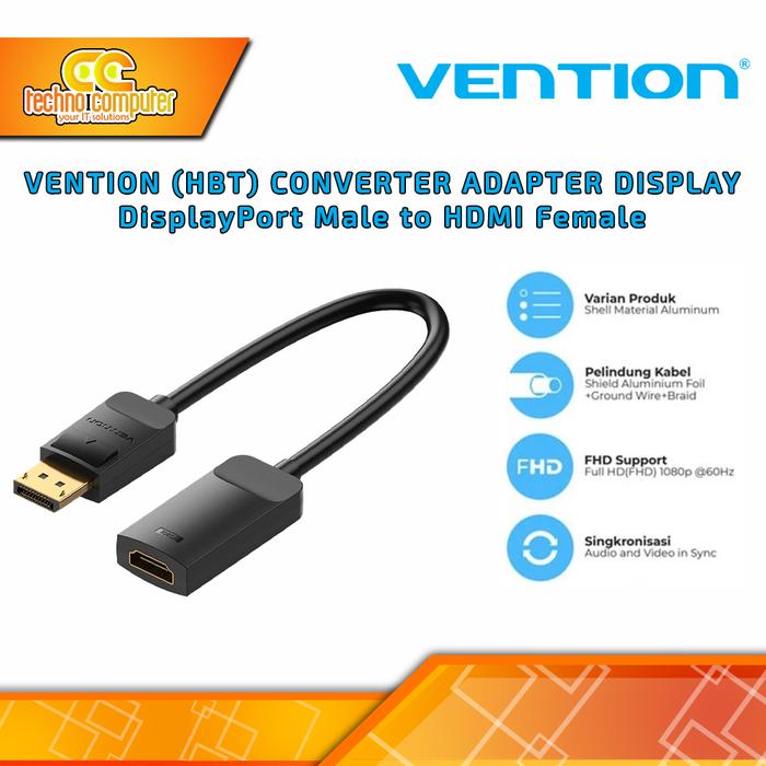 Gambar Vention Kabel DP Male to HDMI Female Converter 1080P - HBT dari Techno Computer Bali Kota Denpasar Tokopedia