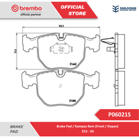 Gambar Brake Pad Front / Kampas Rem Depan Brembo E53 - X5 - P06021S dari BREMBO PARTNER INDONESIA Kota Administrasi Jakarta Pusat 2 Tokopedia