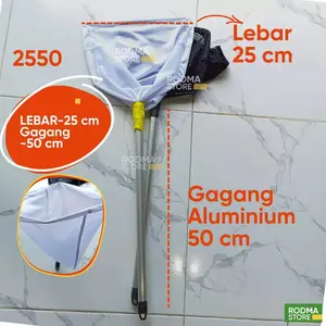 Saringan serokan 25 cm jaring ikan hias koi kutu air  aquarium 2550