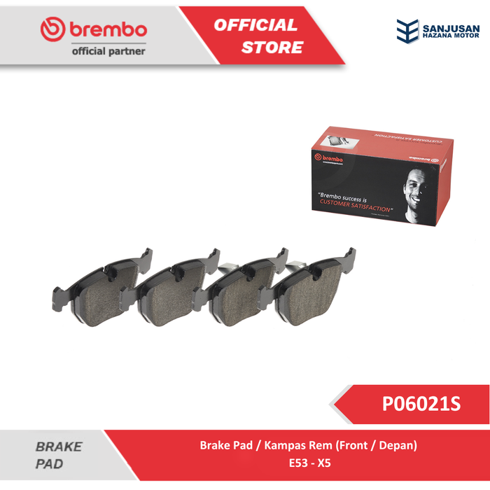 Gambar Brake Pad Front / Kampas Rem Depan Brembo E53 - X5 - P06021S dari BREMBO PARTNER INDONESIA Kota Administrasi Jakarta Pusat Tokopedia