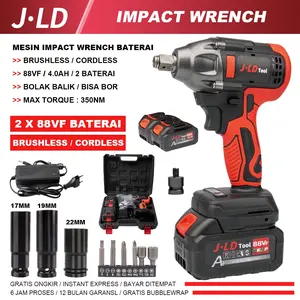 JLD Mesin bor impact baterai torsi besar 88VF impact wrench brushless JLD Mesin bor impact baterai torsi besar 88VF impact wrench brushless
