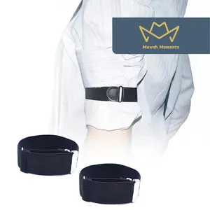 Penjepit Lengan Baju Kemeja Garter Bartender Armband Sleeve Garter Non Slip Shirt Sleeve Garter 1Pasang  JIKEKU Adjustable Arm Garter Band