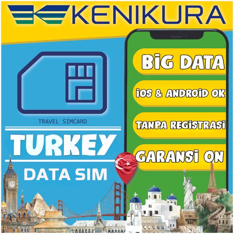 10 days Turkey sim card kartu data simcard internet - Shop | Tokopedia