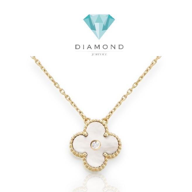 Gambar Clover Holiday Mop Diamond 18K Gold Necklace - Diamond Jewelry - 298KBD9000LS dari Diamond Jewelry Kota Administrasi Jakarta Utara Tokopedia