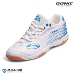 DONIC Shoes SPACEFLEX Sepatu Pingpong Kompetisi dengan Bahan Nylon-Mesh & TPU Soft Sol Karet Fleksibel Ukuran 38-45