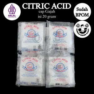 Citrid Acid ( Citrun ) / SITRUN Cap Gajah Kemasan 20gr / Citric Acid Asam Citrun Bahan Pangan