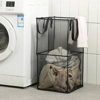 Gambar Keranjang Laundry Bag Tempat Baju Pakaian Kotor Tas Cucian Laundry Basket Lipat Serbaguna - Hitam-1 Tingkat dari Homecart Store Kota Tangerang 3 Tokopedia