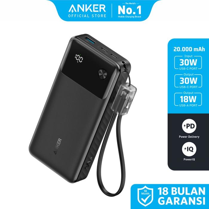 Gambar Powerbank Anker 20000 mAh PD (30W) - A1384 dari Anker Bali Kab. Badung Tokopedia
