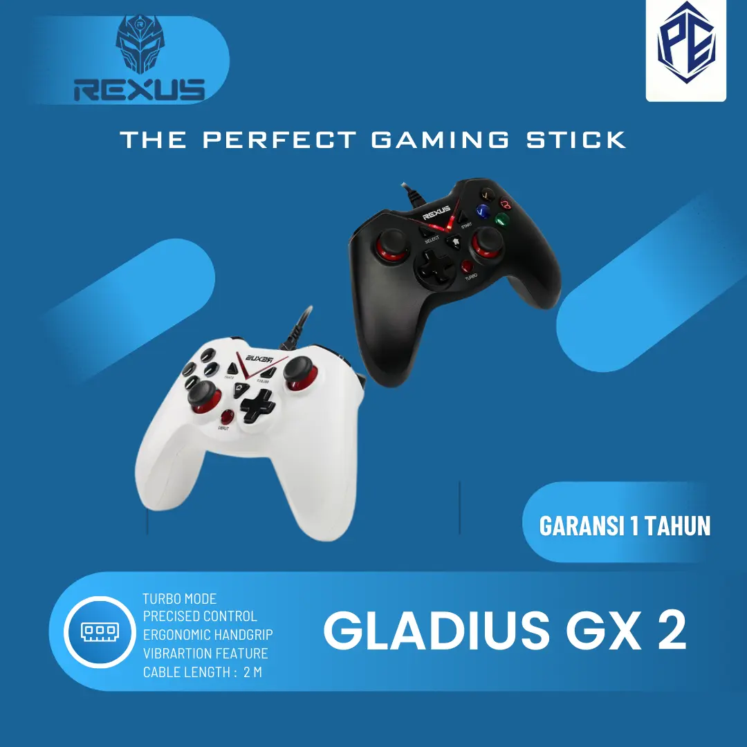 Rexus GX2 Gladius Joystick Pro Gaming Gamepad Garansi Resmi