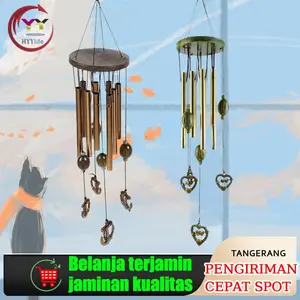 Jangkar/Cinta Lonceng Angin Wind Chime Genta Angin Fengshui Dekorasi Fungling Hiasan Kamar