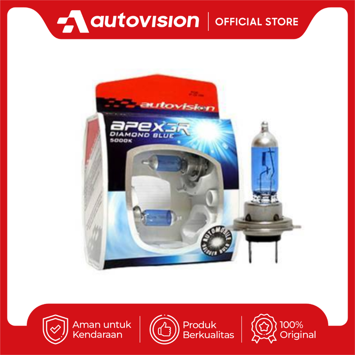 Gambar Autovision APEX Car H7 12 V 100 W Diamond Blue AH07RCUD dari Autovision_NEW Kota Bandung Tokopedia