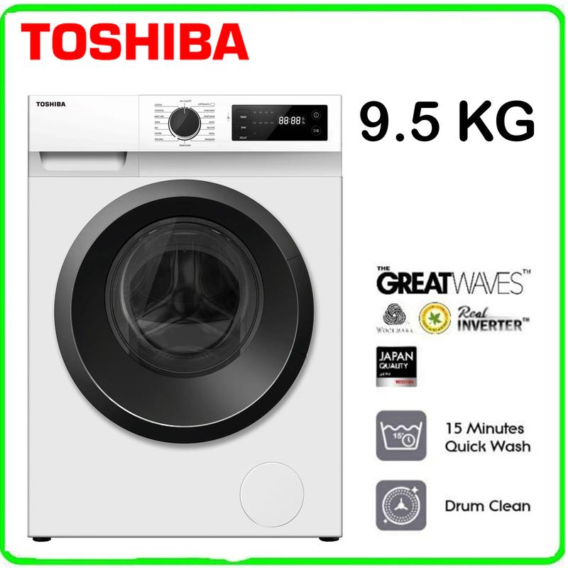 MESIN CUCI TOSHIBA FRONT LOADING TW-BH95S2N INVERTER Kapasitas 8,5 Kg - GARANSI 10 TH 0