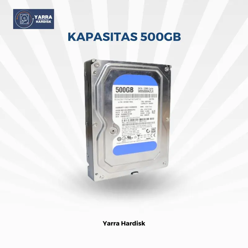 Hardisk 500GB WD Blue Sata 3.5 HDD Internal For PC Computer Rpm 7200 1