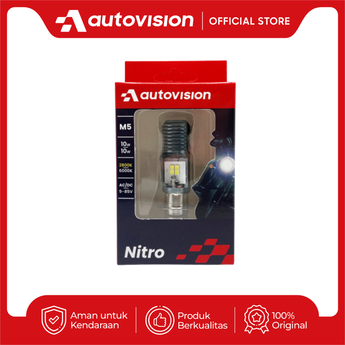 Gambar Autovision LED Headlight RZ1 M5 12V 7W/7W dari Autovision_NEW Kota Bandung Tokopedia