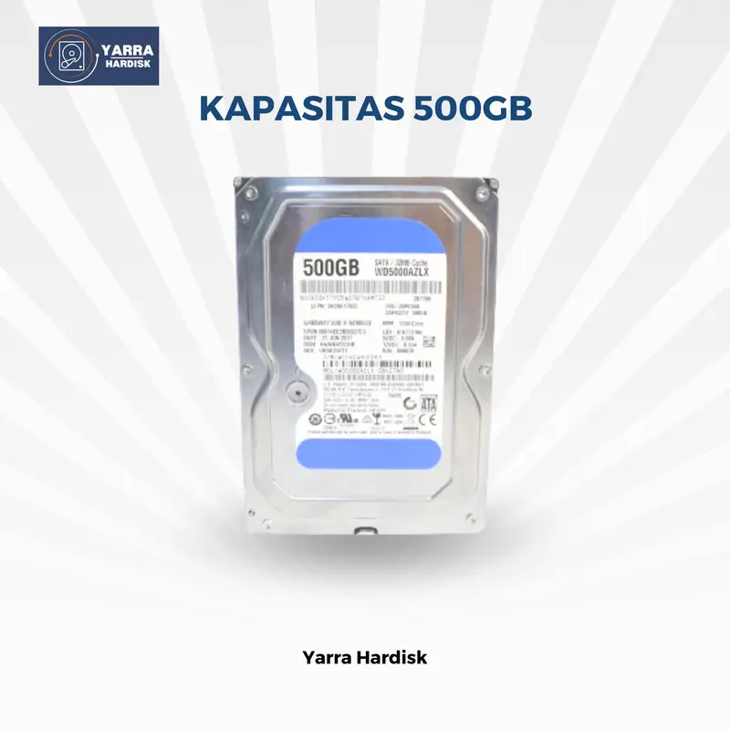Hardisk 500GB WD Blue Sata 3.5 HDD Internal For PC Computer Rpm 7200 0