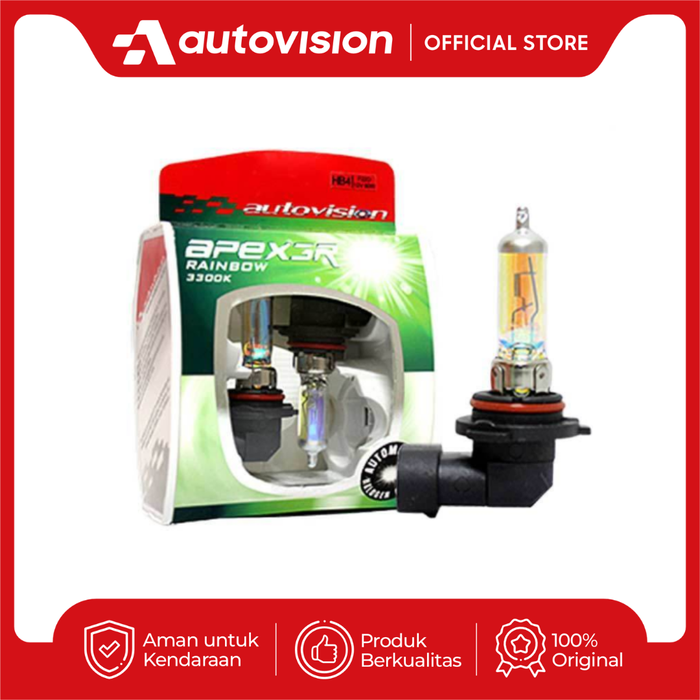 Gambar Autovision APEX Car HB4 Lampu Halogen Rainbow 80W AHB4RCUH dari Autovision_NEW Kota Bandung Tokopedia