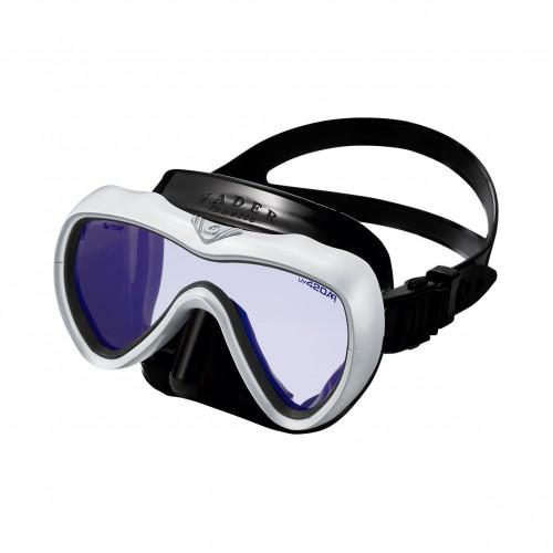 Diving Mask Gull Vader Fanette Black Silicone UV420+AR CUT white