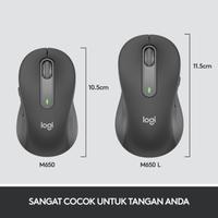 Gambar Logitech M650 L Large Size Wireless + Bluetooth Silent Mouse Dual - Hitam dari Click & Go Tokopedia Kota Bandung 2 Tokopedia