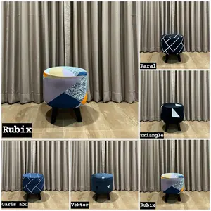 Sarung Stool bulat / Cover stool bulat( MOTIF ) harga murah