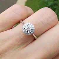 Gambar Royal Halo Diamond Ring - Emas 18K. Cincin Nikah CVD lab Diamond IGI dari HeavenlyNirwana Kab. Tangerang 4 Tokopedia