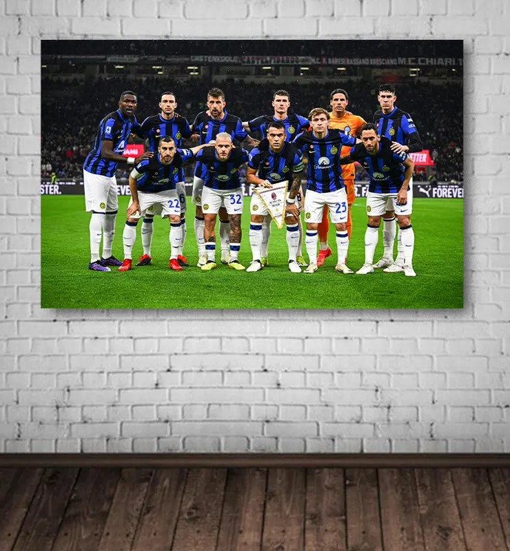 INTER Poster frame Premium A3+ Poster Inter Milan Tim Squad 2023-2024 0