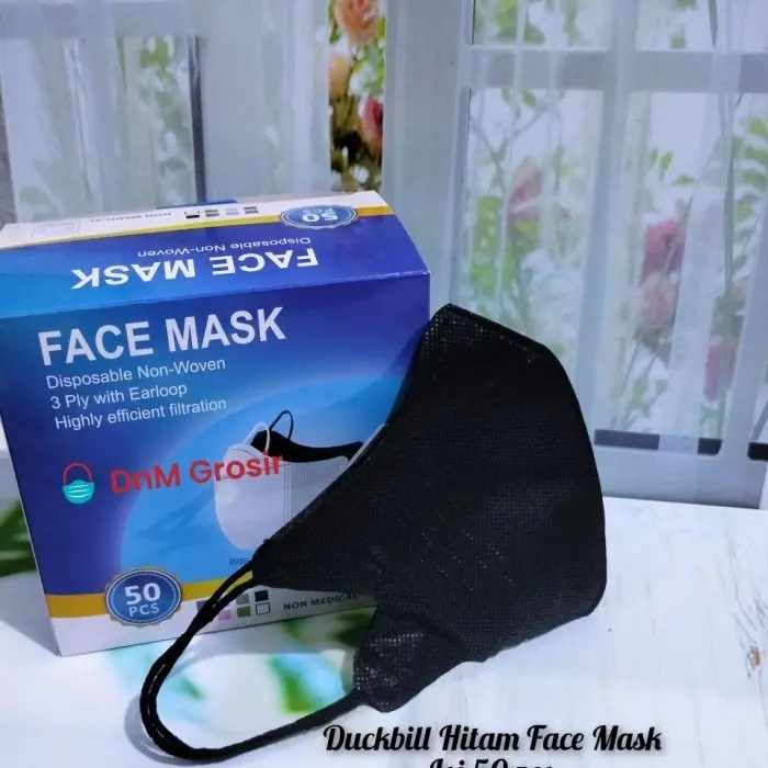MASKER DUCKBILL ISI 50 HITAM PUTIH 2
