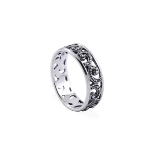 Cincin Perak Ombak Segara Oksidasi / R.353