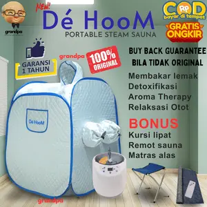Original De Hoom Portable Steam Sauna Alat Sauna Kesehatan Alat Pelangsing Tubuh Alat Terapi Kesehatan Tubuh Alat Sauna Pembakar Lemak