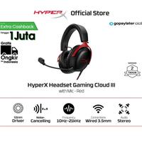Gambar HyperX Cloud III Gaming Headset Kingston Hyper X Cloud 2 Headphone game - Cloud III BLACK dari Click & Go Tokopedia Kota Bandung 5 Tokopedia