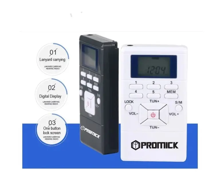 FM RECEIVER LANGUAGE INTERPRETER SYSTEM PLUS STEREO HEADSET - PROMICK 5