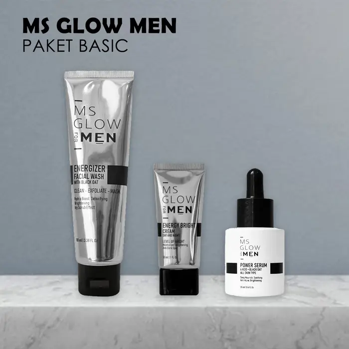 Gambar Paket MS Glow Men Basic Complete Paket Perawatan Wajah Pria MsGlow - Paket Basic dari GUDANG SKINCARE SBY Kota Surabaya 5 Tokopedia