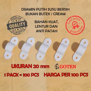 KLEM CLAMP PIPA PVC CONDUIT LISTRIK OMEGA PUTIH GRADEORI CLIPSAL 20 MM