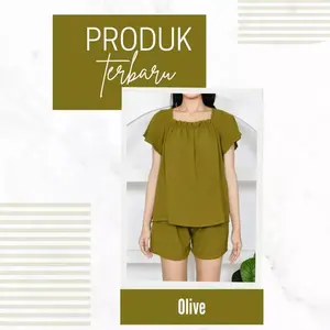HOTPANT JUMBO XXL SETELAN PENDEK WANITA BAJU TIDUR PIYAMA POLOS HP