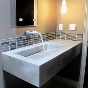 Washtafel Top Table Terrazzo Besar Aesthetic Putih Dinding