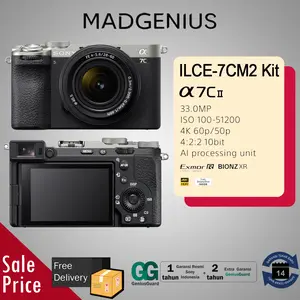 SONY Alpha A7C II Kit Lensa 28-60mm Alpha 7C mark 2 ILCE-7CM2L -Silver