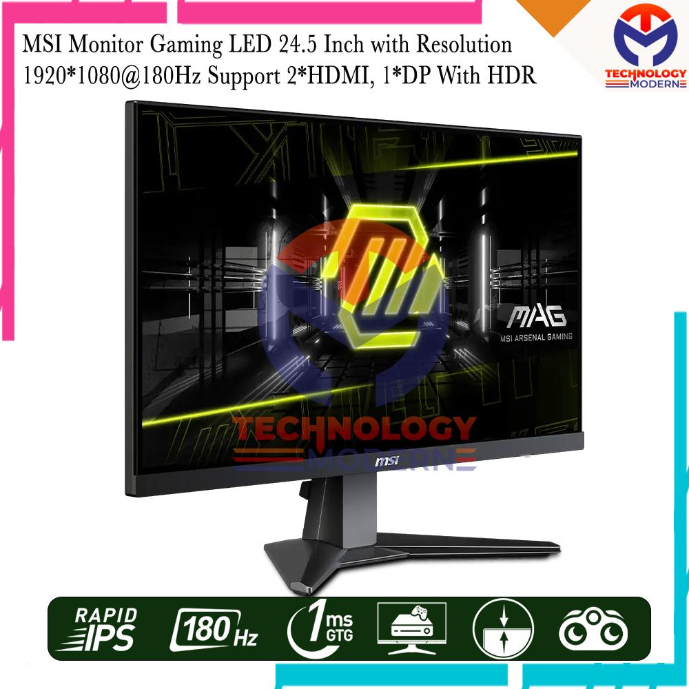 Monitor Gaming LED 24.5 Inch With Resolution 1920*1080@180Hz Support 2*HDMI, 1*DP & 1 Jack Audio