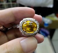 Gambar Batu Permata Yellow Citrine Quartz Luster Istimewa Ikatan Perak Mewah dari CNC phoneshop Kota Administrasi Jakarta Pusat 4 Tokopedia