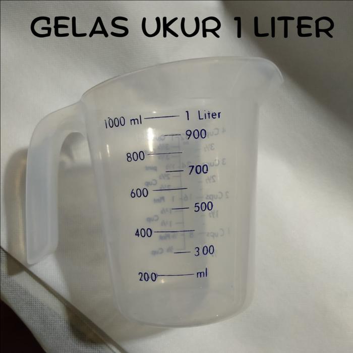 Gambar Gelas ukur 1000ml satu liter untuk mengukur 100ml sd 1000ml dari Helook shop Kota Bandung Tokopedia