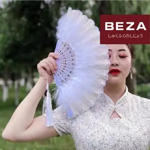 Lolita Kipas Lipat Bulu Gaya Gothic,Kipas Tangan Model,Kipas Jepang Gadis Peri Tari