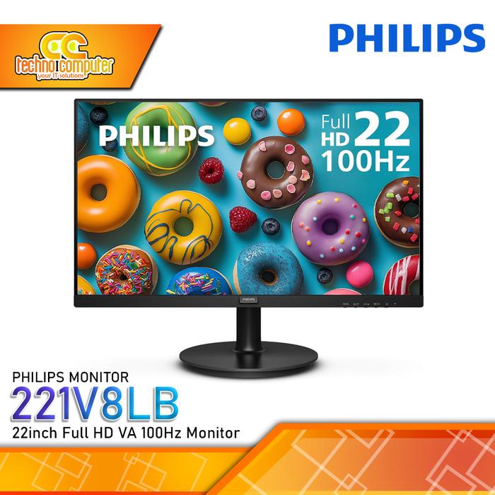 Gambar LED Monitor PHILIPS 221V8LB/70 - 22 inch FHD 75Hz 4ms VA Monitor dari Techno Computer Bali Kota Denpasar Tokopedia